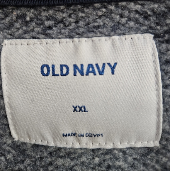 Old Navy XXL Men's Heathered Navy 1/4 Zip Sweater - Picture 5 of 6